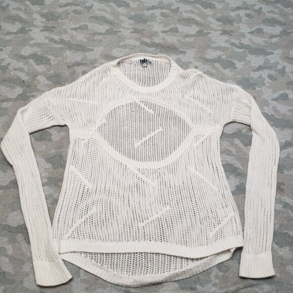 Sweaters - Free Press Sweater Womens Large White Pullover Long Sleeve